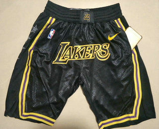 Los Angeles Lakers Black With Lakers 2020 City Edition Stitched Shorts - Zenithce