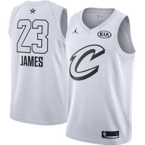 Cavaliers #23 LeBron James White Jordan Swingman 2018 All-Star Game Jersey - Zenithce