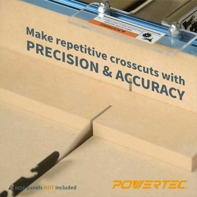 Powertec 71673 Table Saw Sled Kit w/T-Tracks Miter Bars Knob Bolt and Screws Set - Zenithce