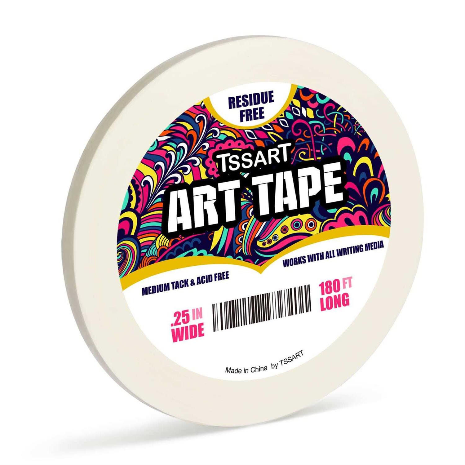 Tssart White Tape Masking Artists Tape for Drafting Art Watercolor Painting Canvas Framing - Zenithce