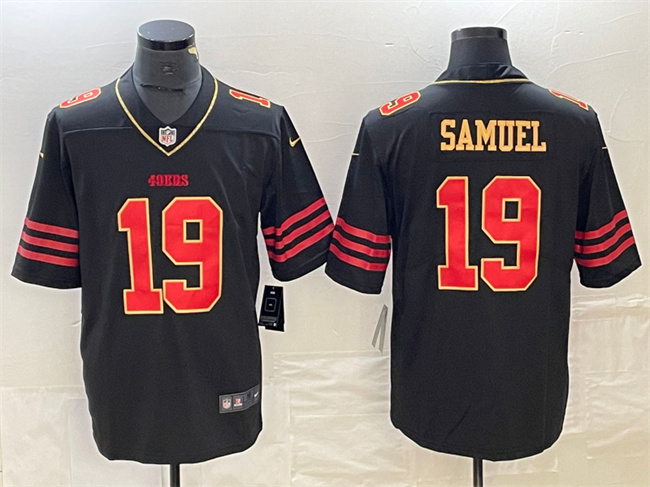 San Francisco 49ers #19 Deebo Samuel Black Gold Stitched Jersey - Zenithce