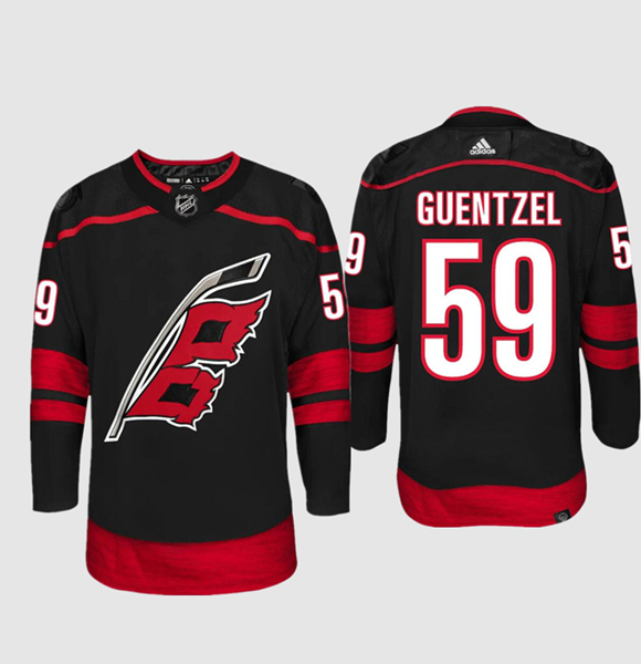 Carolina Hurricanes #59 Jake Guentzel Black Stitched Jersey - Zenithce
