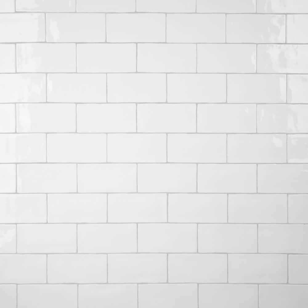Merola Tile Castillo White 3-in x Ceramic Wall Tile - Zenithce