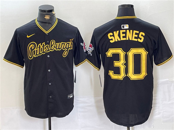 Pittsburgh Pirates #30 Paul Skenes Black Stitched Jersey - Zenithce