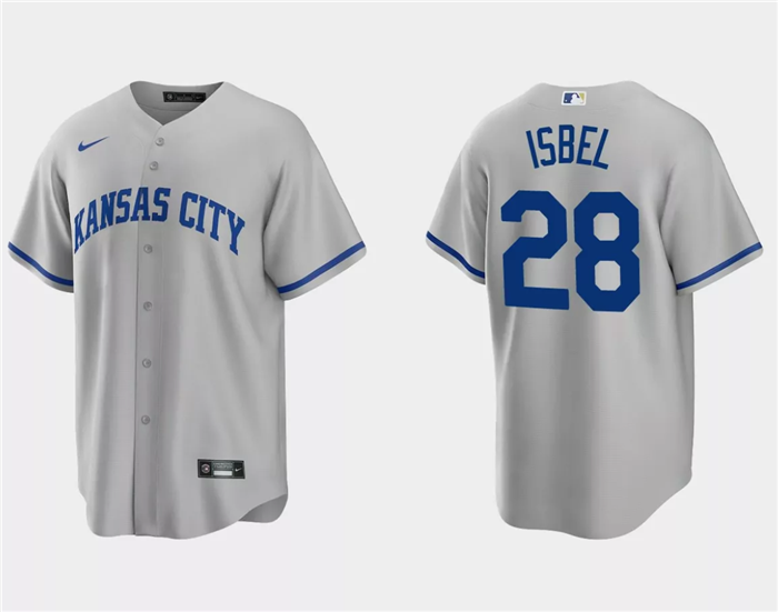 Kansas City Royals #28 Kyle Isbel Gray Cool Base Stitched Jersey - Zenithce