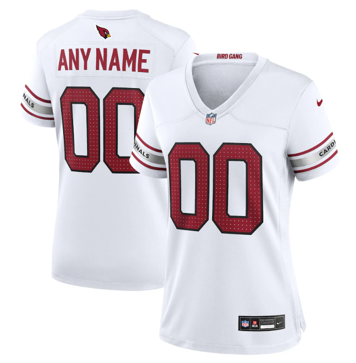 Women's Arizona Cardinals Active Player Custom New White Stitched Game Jersey(Run Small) - Zenithce