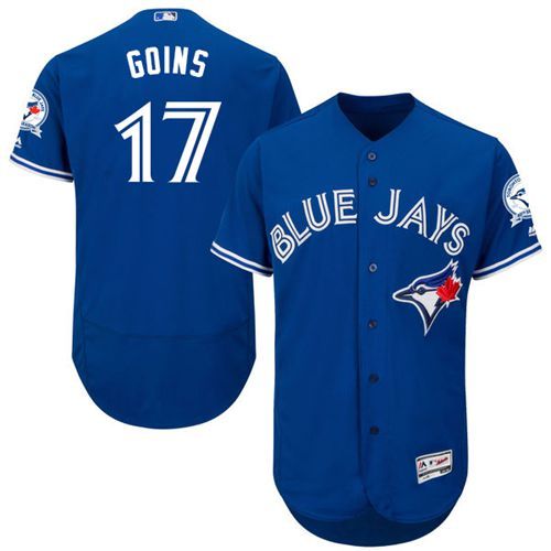 Blue Jays #17 Ryan Goins Blue Flexbase Authentic Collection Stitched Jersey - Zenithce