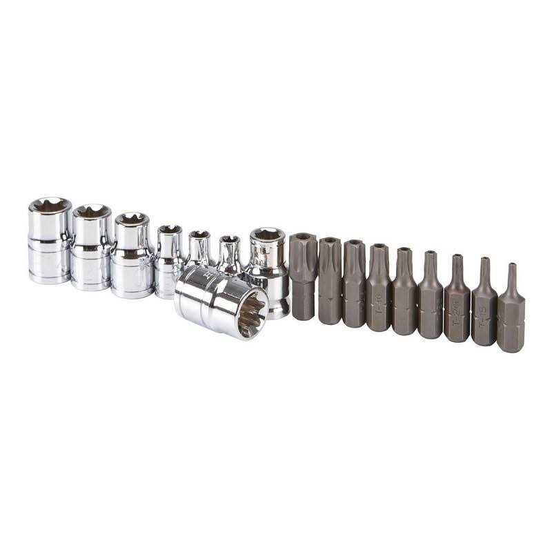 Pittsburgh 1/4 in. and 3/8 in. Drive Star Bit Socket Set - Zenithce