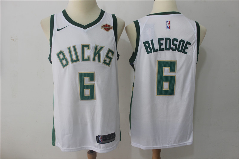 Milwaukee Bucks #6 Eric Bledsoe White 2017-2018 Swingman Stitched Jersey - Zenithce