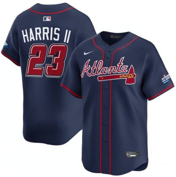 Atlanta Braves #23 Michael Harris II Navy 2025 Speedway Classic Alternate Limited Stitched Jersey - Zenithce