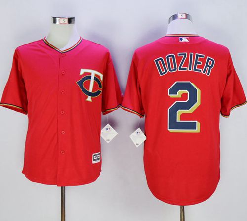 Twins #2 Brian Dozier Red New Cool Base Stitched Jersey - Zenithce