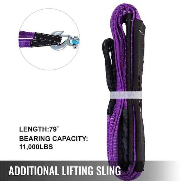 VEVOR Synthetic Winch Rope 100ft Winch Cable with G70 Hook Working Strength - Zenithce