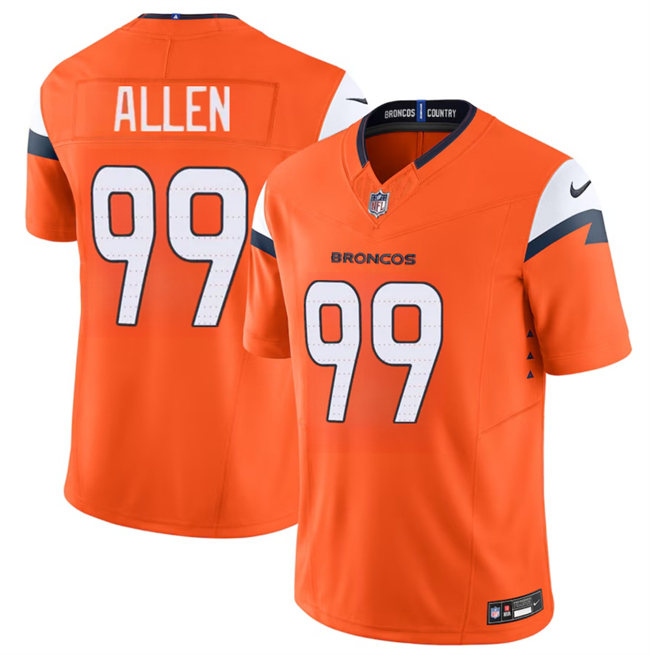 Denver Broncos #99 Zach Allen Orange 2024 F.U.S.E. Vapor Limited Stitched Jersey - Zenithce
