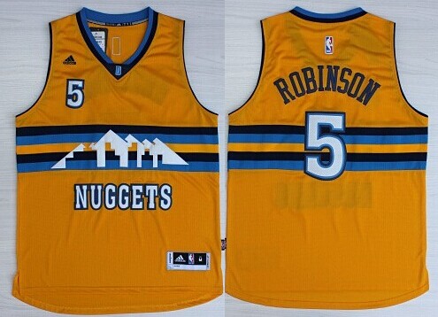Denver Nuggets #5 Nate Robinson Revolution 30 Swingman 2014 New Yellow Jersey - Zenithce