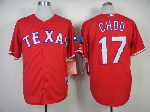 Rangers #17 Shin-Soo Choo Red Cool Base Stitched Jersey - Zenithce