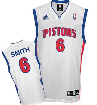 Detroit Pistons #6 Josh Smith White Swingman Jersey - Zenithce