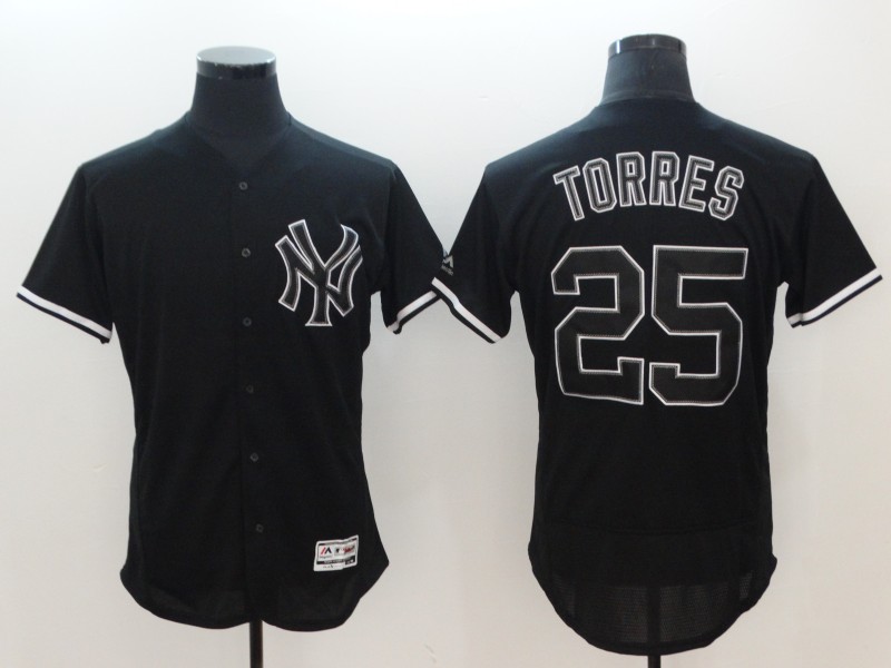 New York Yankees #25 Gleyber Torres Black Flexbase Jersey - Zenithce