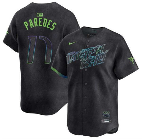 Tampa Bay Rays #17 Isaac Paredes Charcoal 2024 City Connect Limited Stitched Jersey - Zenithce