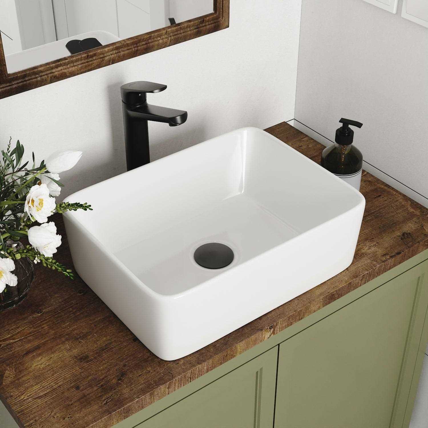DeerValley DV-1V0011 Horizon 15.75 Ceramic Oval Vessel Bathroom Sink - Zenithce
