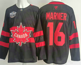 Canada #16 Mitchell Marner Black 2025 4 Nations Face Off Authentic Jersey - Zenithce