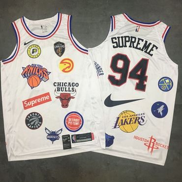 Supreme X X Logos White Stitched Jersey - Zenithce
