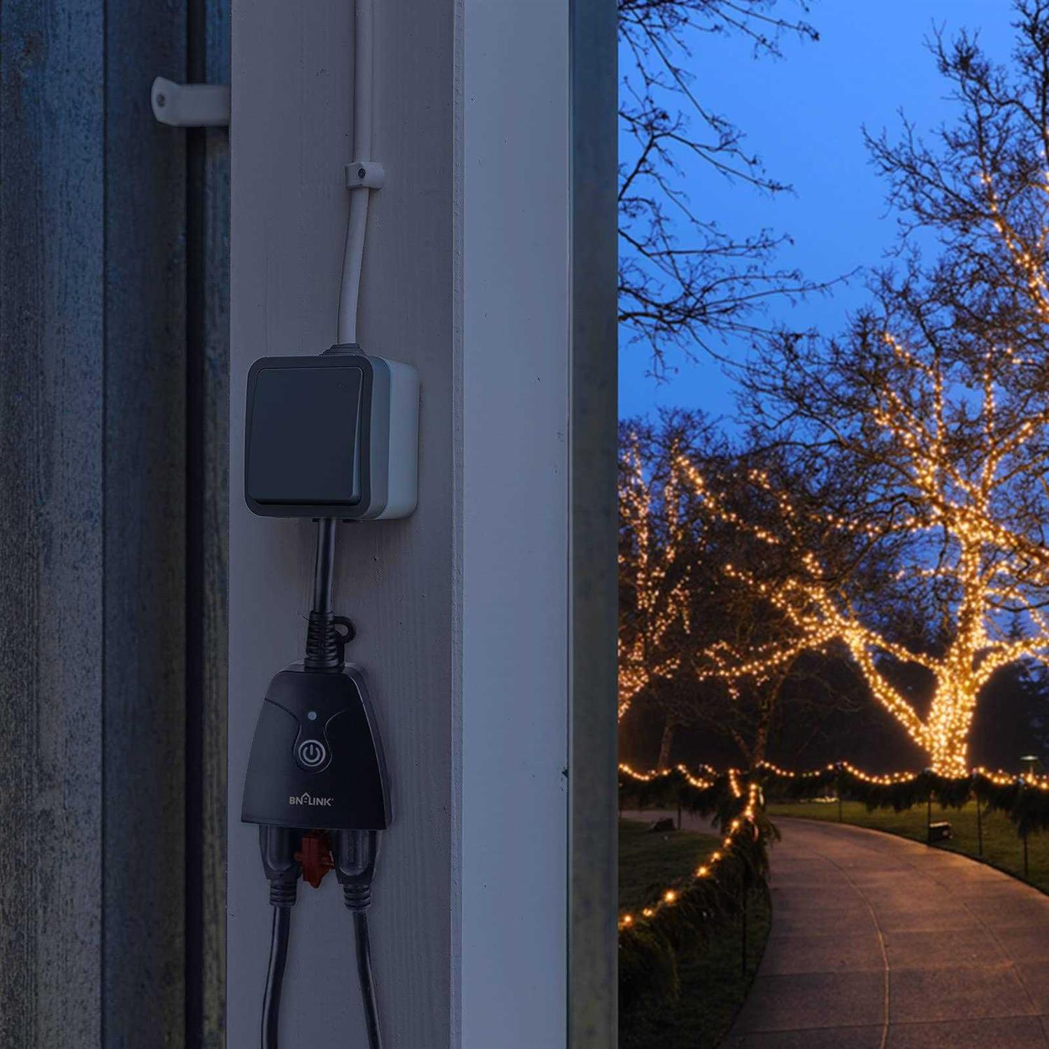 Outdoor Smart WiFi Plug Waterproof 6 Outlets Power Stake Timer with 6Ft Cord HBN - Zenithce