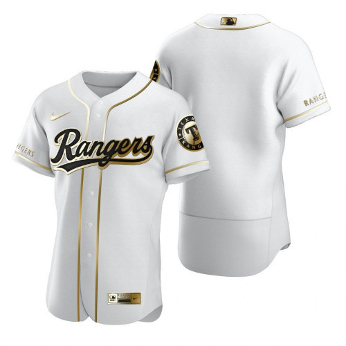 Texas Rangers Blank 2020 White Golden Flex Base Stitched Jersey - Zenithce