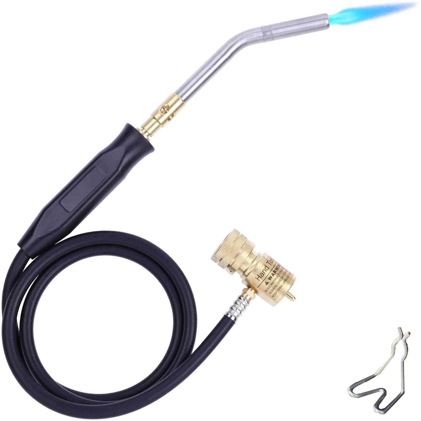 Propane Torch Hand Hose Mapp Gas Torch,Welding Torch,Hose Length 1.5M/60Maximum Operating Temperature 1900°C/3600°F-with Hook - Zenithce