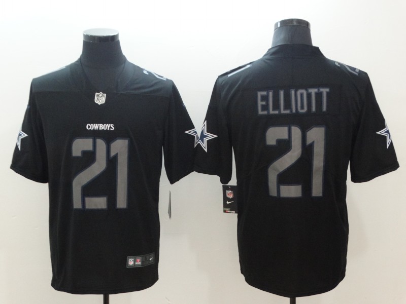 Cowboys #21 Ezekiel Elliott Black Impact Limited Stitched Jersey - Zenithce