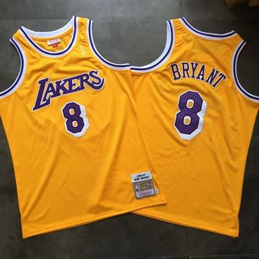 Lakers 8 Kobe Bryant Yellow 1996-97 Hardwood Classics Jersey - Zenithce