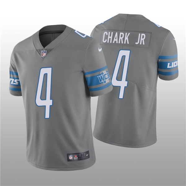 Detroit Lions #4 DJ Chark Jr. Gray Vapor Untouchable Limited Stitched Jersey - Zenithce