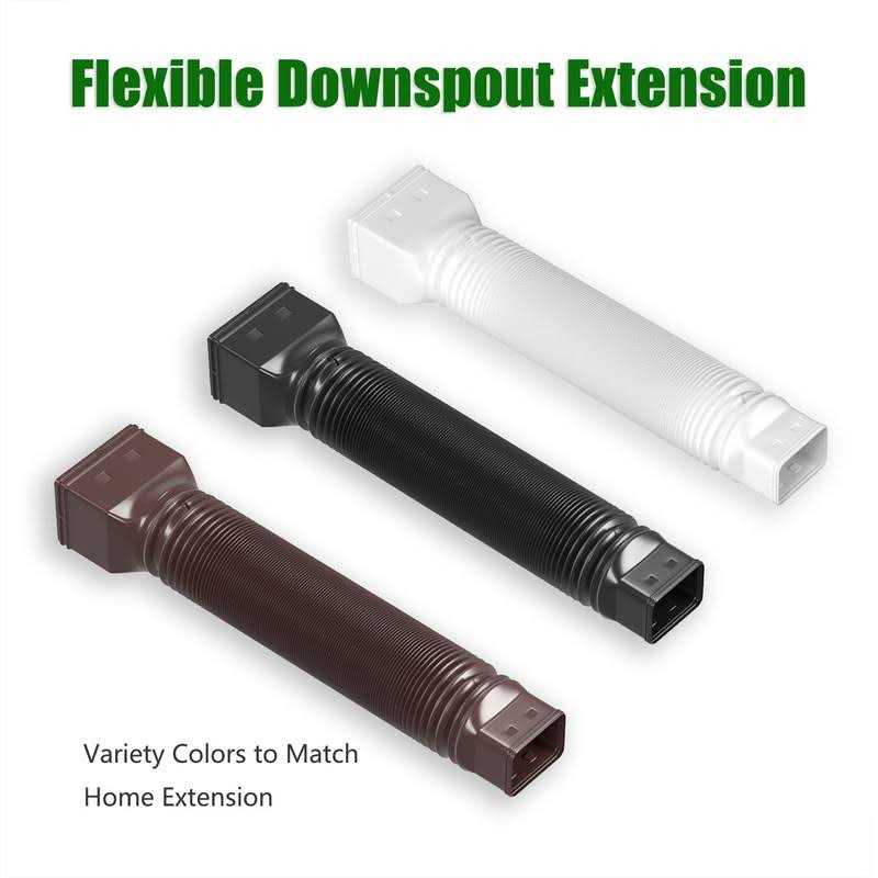 YOTODY Rain Gutter Downspout Extensions Flexible Drain Extender Screws for Included - Zenithce