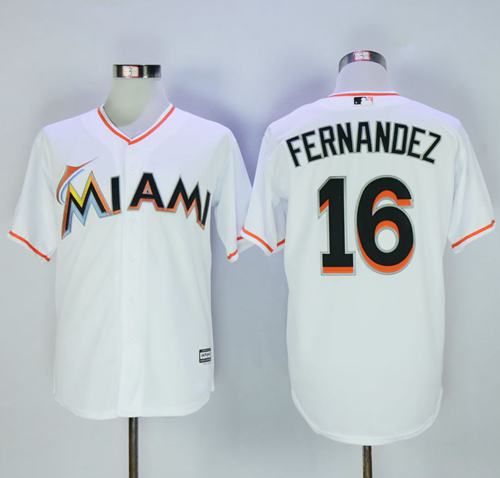 Marlins #16 Jose Fernandez White New Cool Base Stitched Jersey - Zenithce