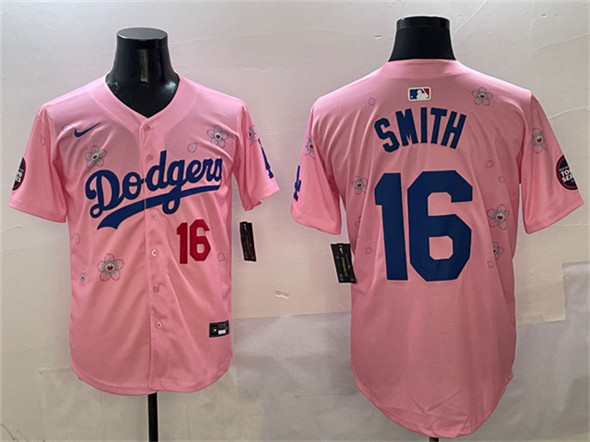 Los Angeles Dodgers #16 Will Smith Pink 2025 Tokyo Series Limited Stitched Jersey - Zenithce