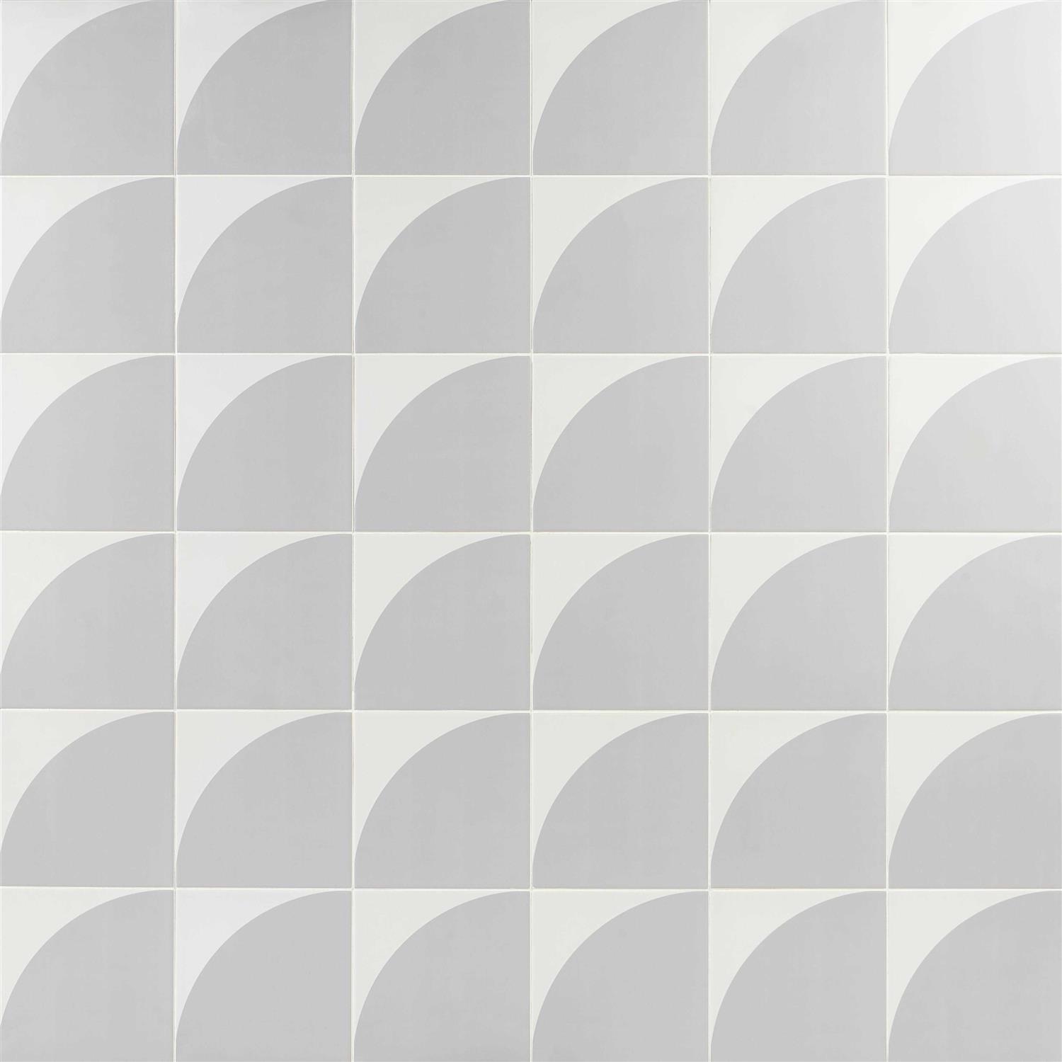 Ivy Hill Tile Tori Crescent 8 in. x 8 in. Matte Porcelain Floor and Wall Tile - Zenithce