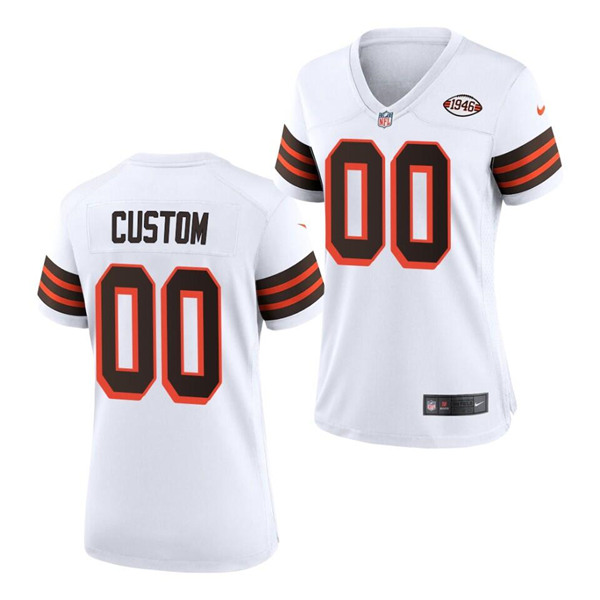 Women's Cleveland Browns ACTIVE PLAYER Custom 1946 Vapor Stitched Football Jersey(Run Small) - Zenithce
