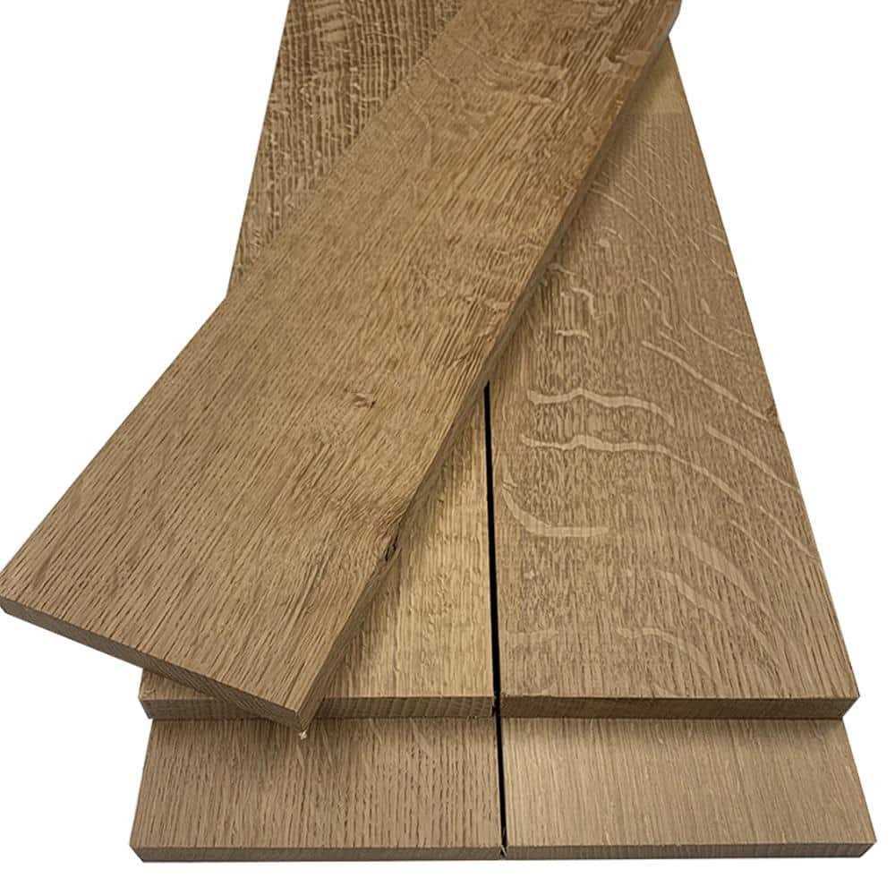 Swaner Hardwood 1 in. x 2 in. x 6 ft. Quarter Sawn White Oak S4S Hardwood Board - Zenithce