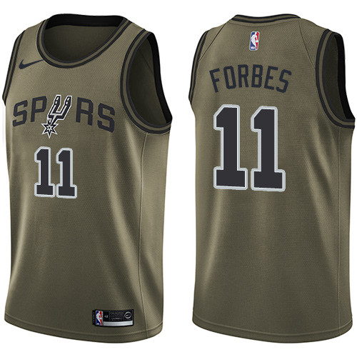 San Antonio Spurs #11 Bryn Forbes Green Swingman Salute to Service Jersey - Zenithce