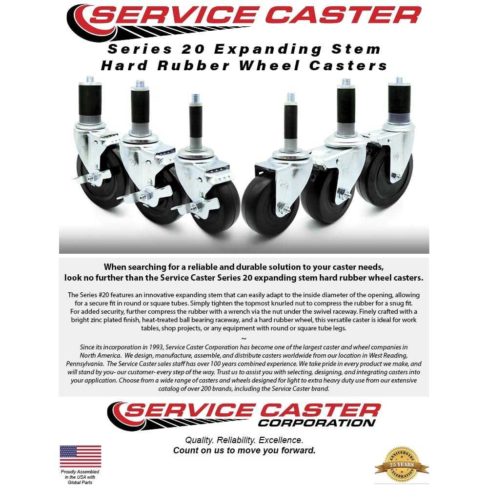 Service Caster Ss Hard Rubber - Zenithce