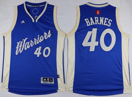 Golden State Warriors #40 Harrison Barnes Revolution 30 Swingman 2015 Christmas Day Blue Jersey - Zenithce