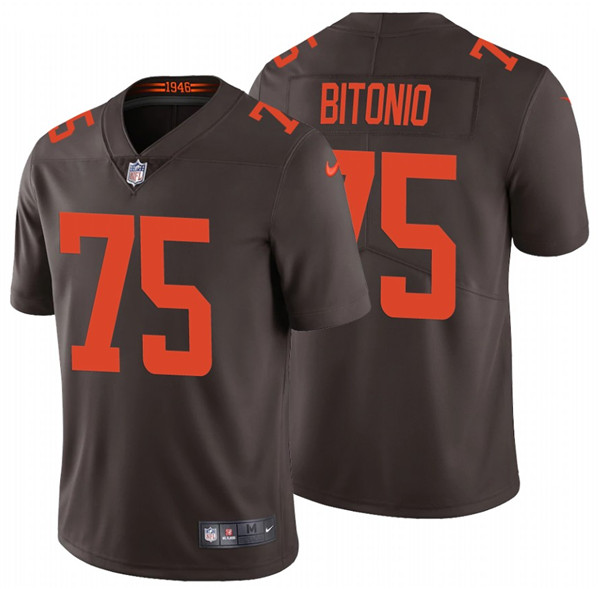 Cleveland Browns #75 Joel Bitonio New Brown Vapor Untouchable Limited Stitched Jersey - Zenithce