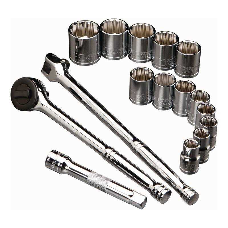 Pittsburgh Pro 1/2 in. Drive Impact Wobble Socket Extension Set - Zenithce