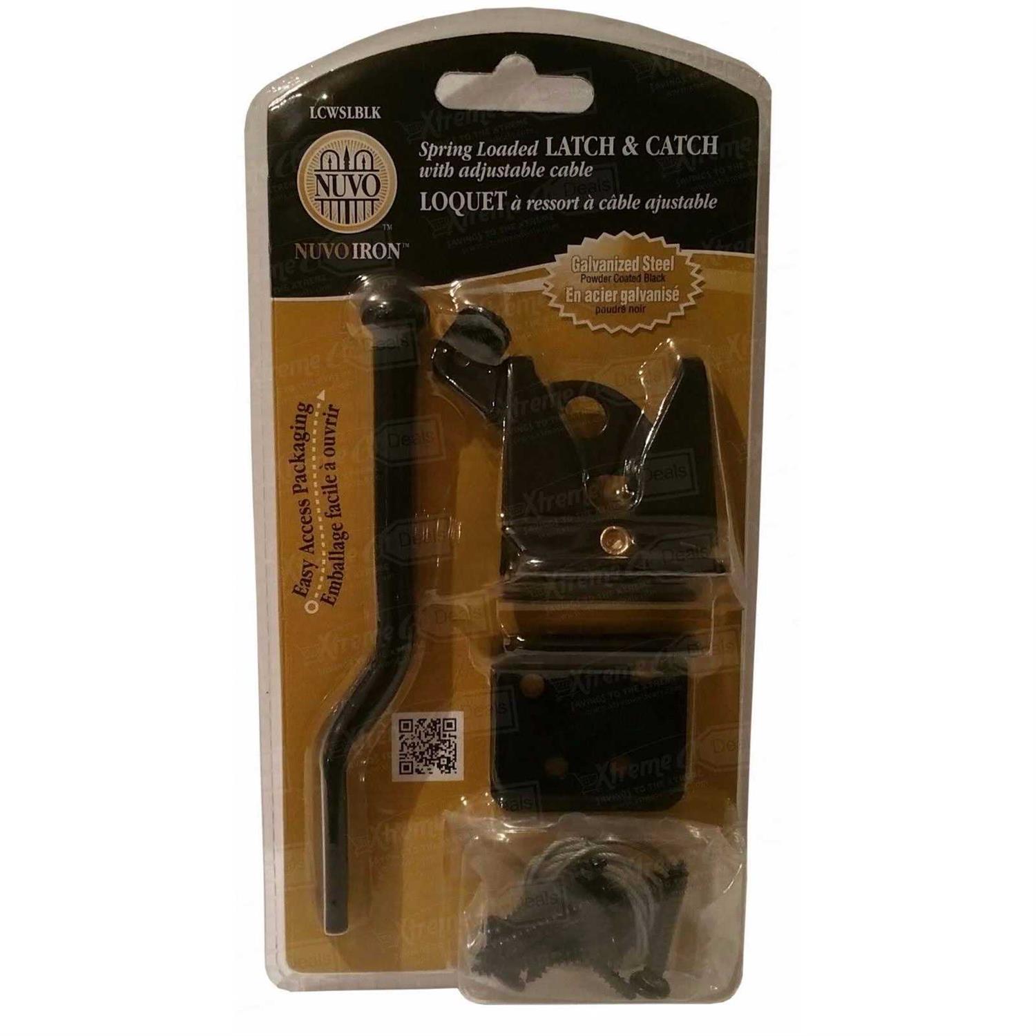 Nuvo Iron SH12BLK Strap Hinge Steel Black - Zenithce