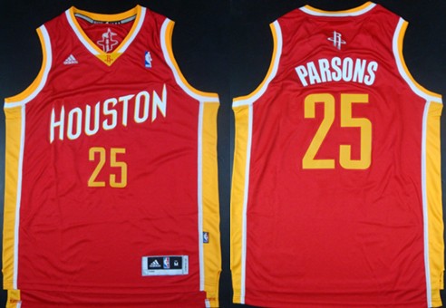 Houston Rockets #25 Chandler Parsons Revolution 30 Swingman Red With Gold Jersey - Zenithce