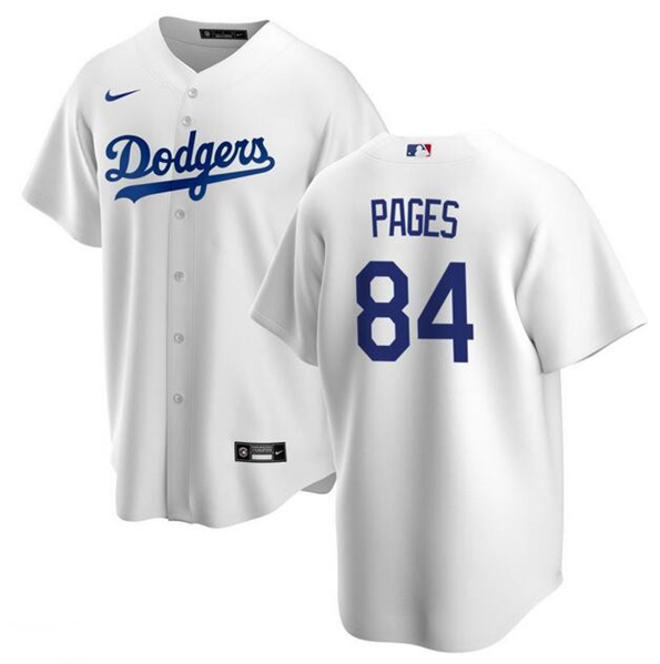 Los Angeles Dodgers #84 Andy Pages White Cool Base Stitched Jersey - Zenithce