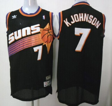 Phoenix Suns #7 Kevin Johnson Black Swingman Throwback Jersey - Zenithce