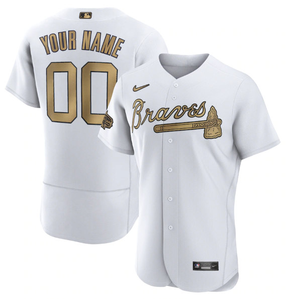 Atlanta Braves Custom White 2022 All-Star Flex Base Stitched Jersey - Zenithce