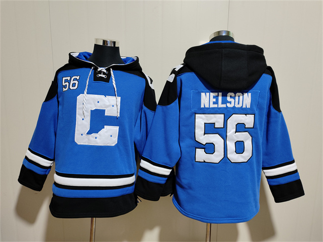Indianapolis Colts #56 Quenton Nelson Blue Ageless Must-Have Lace-Up Pullover Hoodie - Zenithce