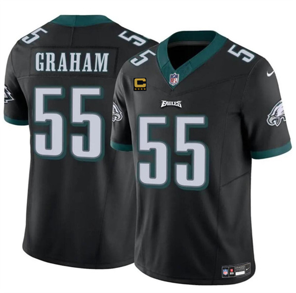 Philadelphia Eagles #55 Brandon Graham Black 2024 F.U.S.E With 4-Star C Patch Vapor Untouchable Limited Stitched Jersey - Zenithce
