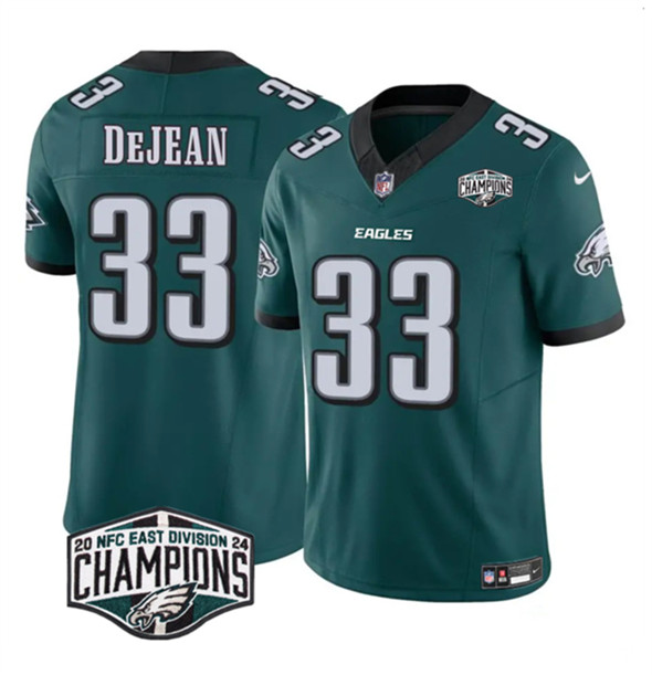 Philadelphia Eagles #33 Cooper DeJean Green 2024 New NFC East Champions F.U.S.E. Vapor Untouchable Limited Stitched Jersey - Zenithce